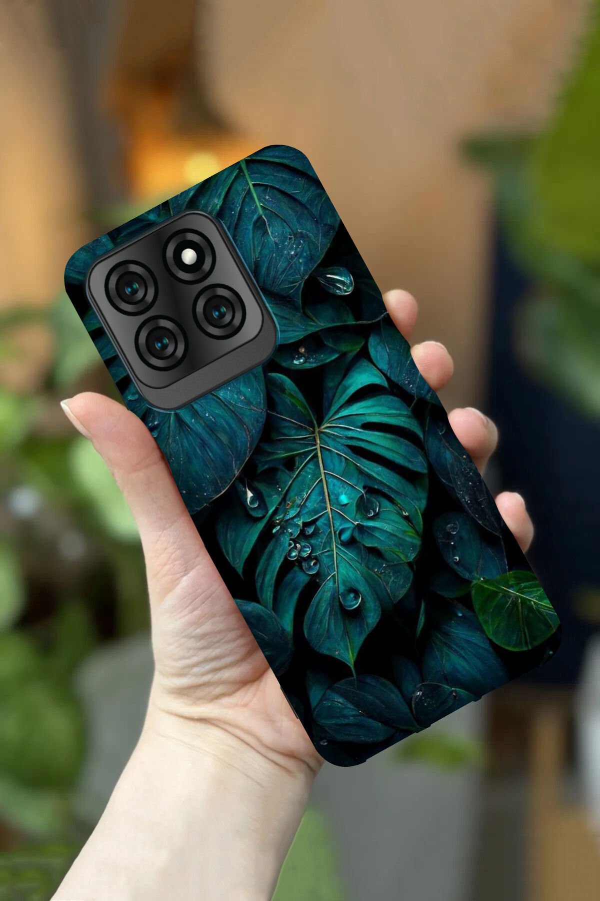 Reeder S71 Uyumlu Kamera Korumalı Yaprak Desenli HD Baskılı Silikon Kılıf