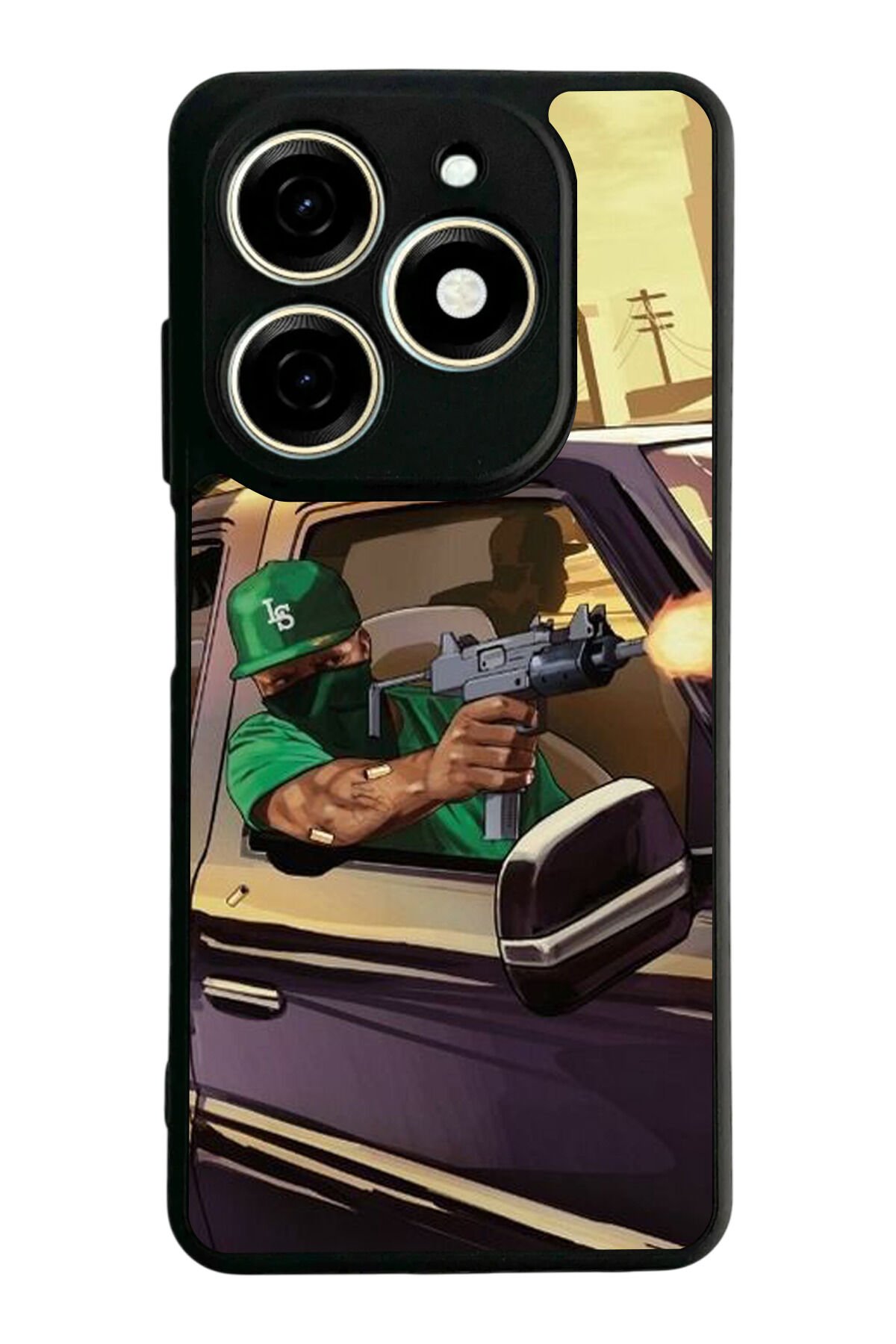 Tecno Spark 20/20C Uyumlu GTA Tasarımlı Glossy Premium Kılıf