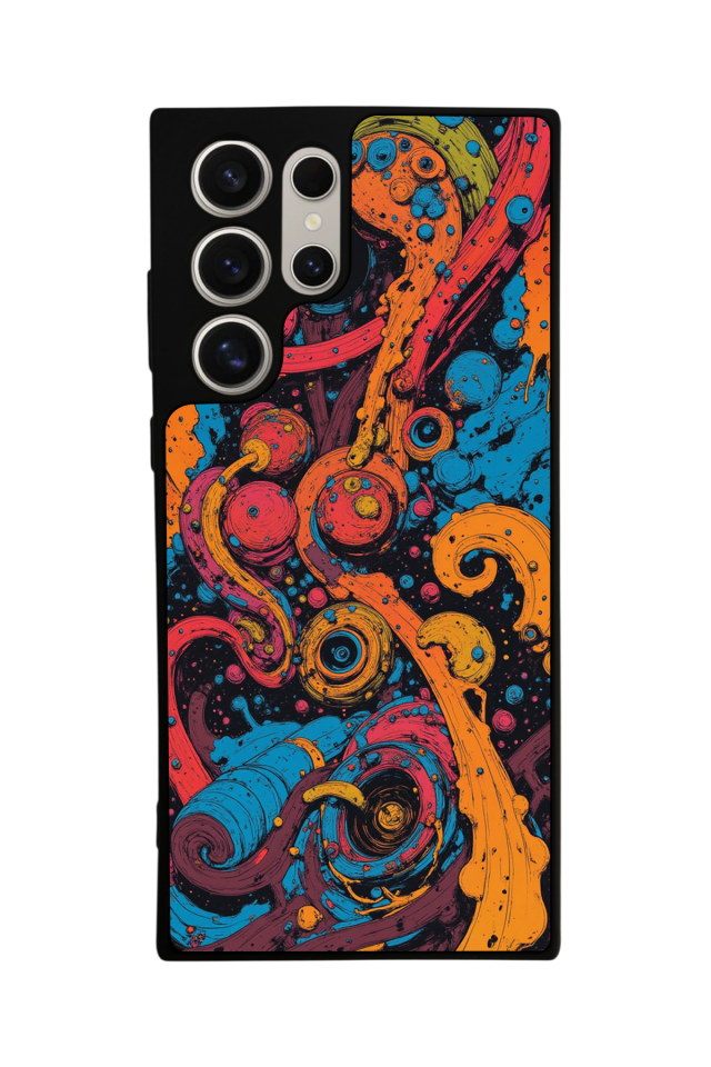 Samsung Galaxy S22 Ultra Uyumlu Abstract Tasarımlı Glossy Premium Kılıf