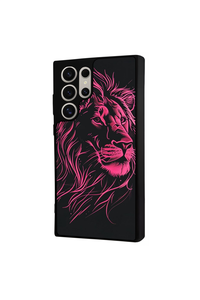 Samsung Galaxy S23 Ultra Uyumlu Aslan Tasarımlı Glossy Premium Kılıf