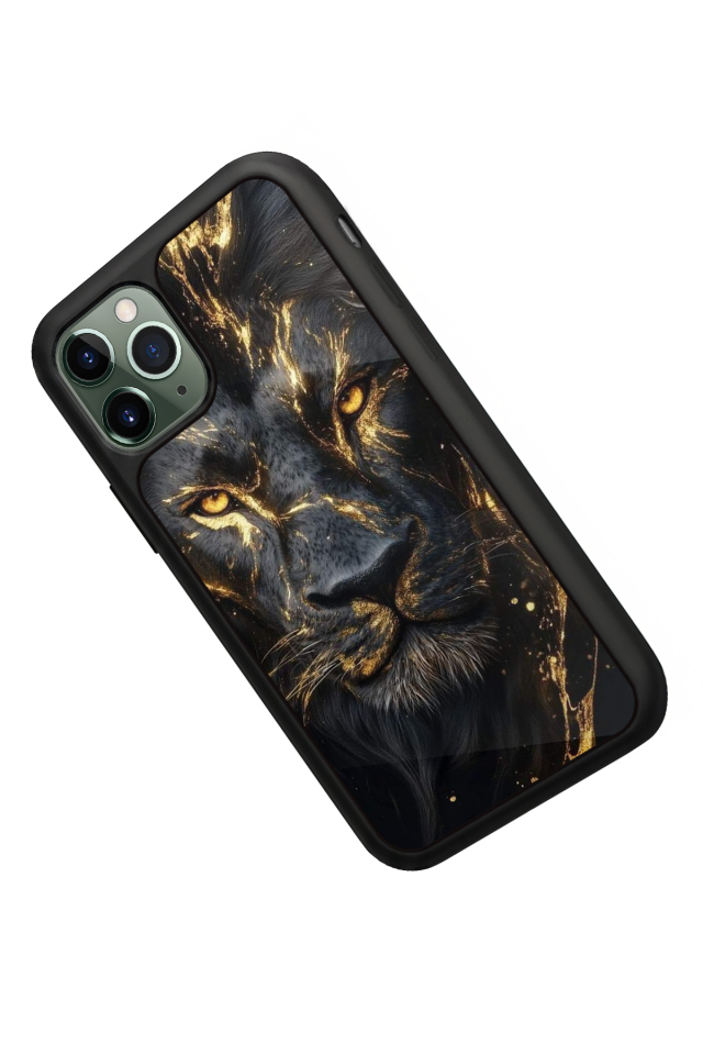iPhone 11 Pro Uyumlu Aslan Tasarımlı Glossy Premium Kılıf