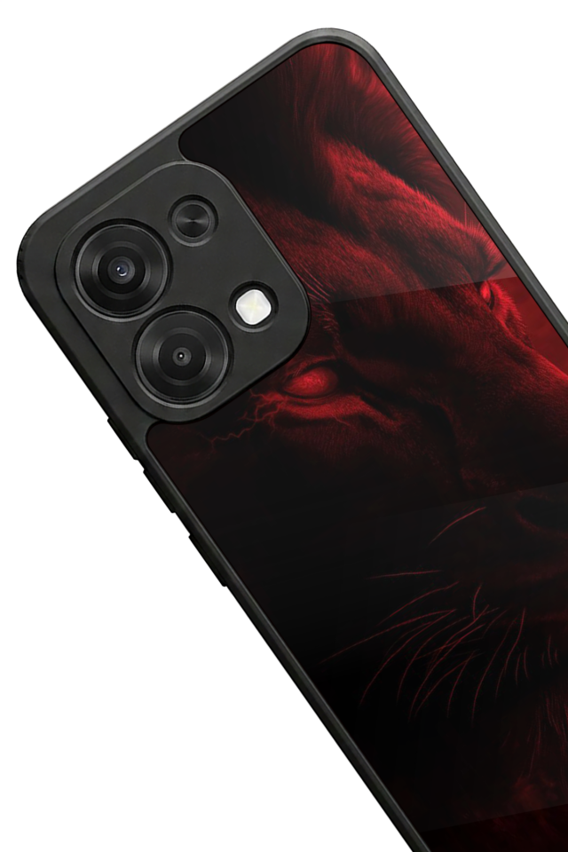 Oppo A6 Pro Uyumlu Aslan Tasarımlı Glossy Premium Kılıf