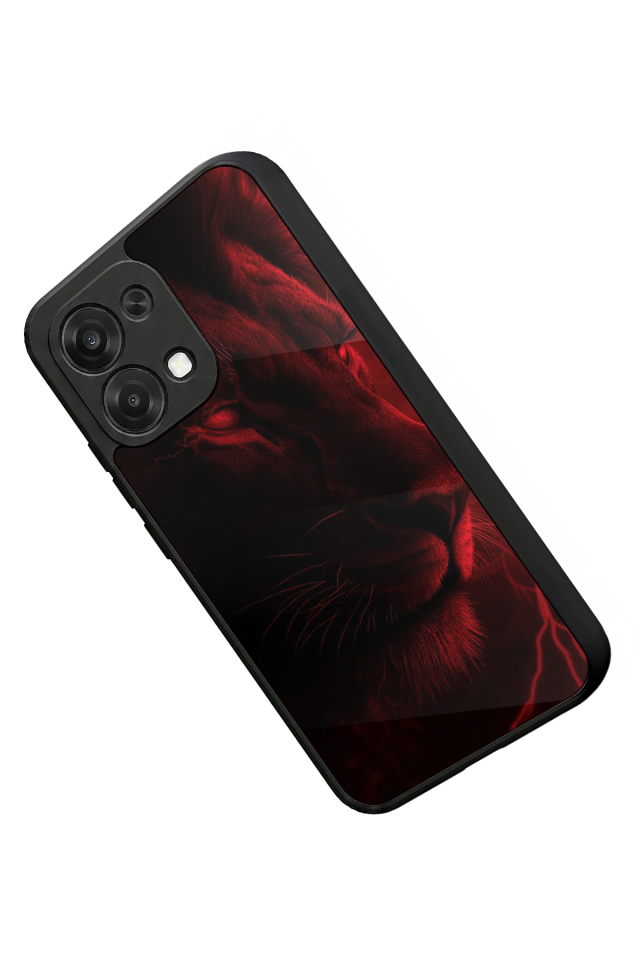 Oppo A6 Pro Uyumlu Aslan Tasarımlı Glossy Premium Kılıf