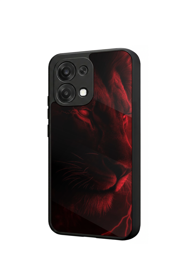 Oppo A6 Pro Uyumlu Aslan Tasarımlı Glossy Premium Kılıf