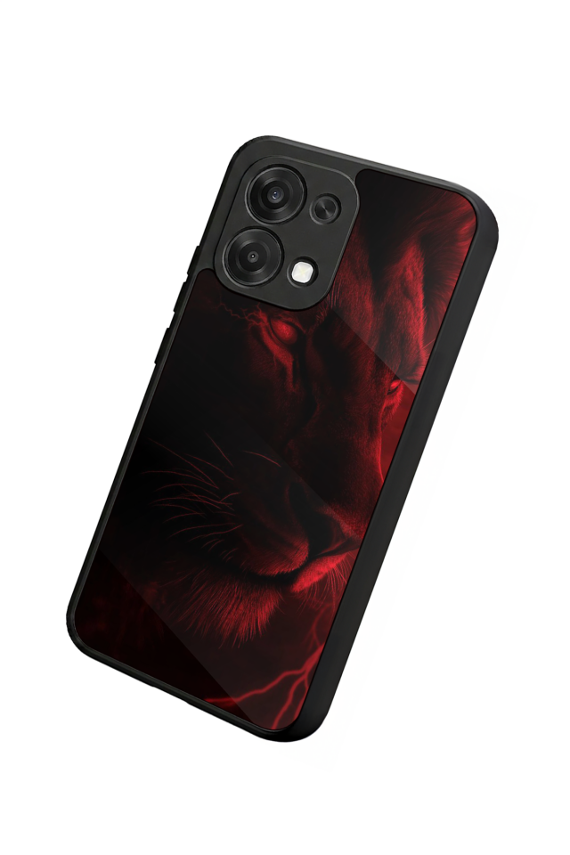 Oppo A6 Pro Uyumlu Aslan Tasarımlı Glossy Premium Kılıf