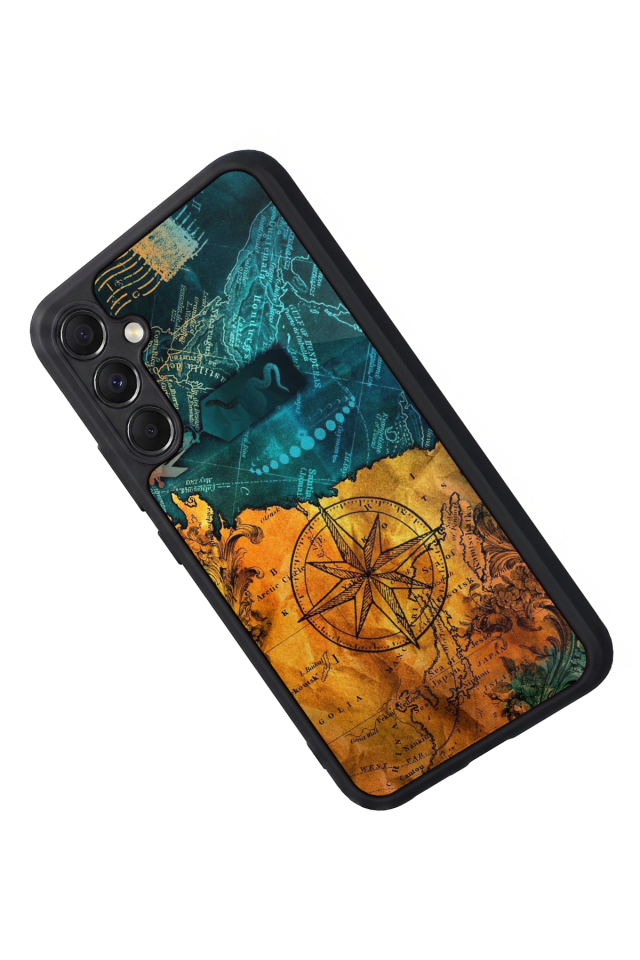 Samsung Galaxy A34 Uyumlu Harita Tasarımlı Glossy Premium Kılıf