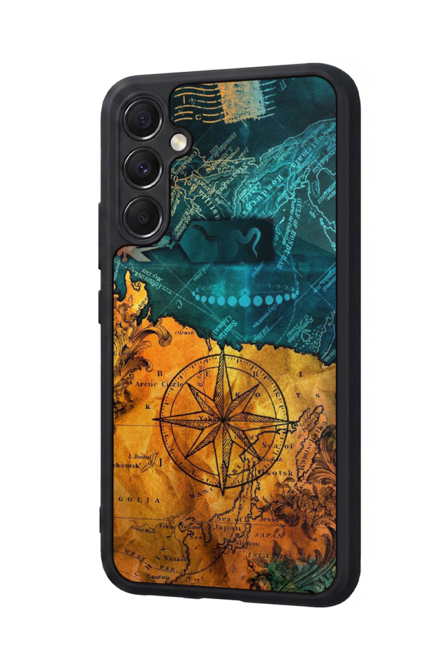 Samsung Galaxy A34 Uyumlu Harita Tasarımlı Glossy Premium Kılıf