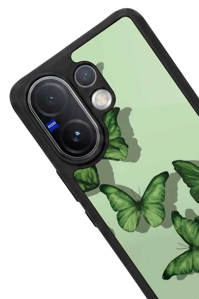 Vivo V60 Uyumlu Kelebek Tasarımlı Glossy Premium Kılıf