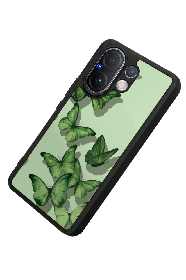 Vivo V60 Uyumlu Kelebek Tasarımlı Glossy Premium Kılıf