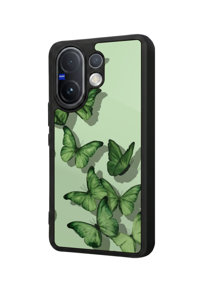 Vivo V60 Uyumlu Kelebek Tasarımlı Glossy Premium Kılıf
