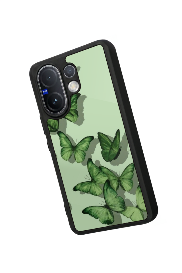 Vivo V60 Uyumlu Kelebek Tasarımlı Glossy Premium Kılıf