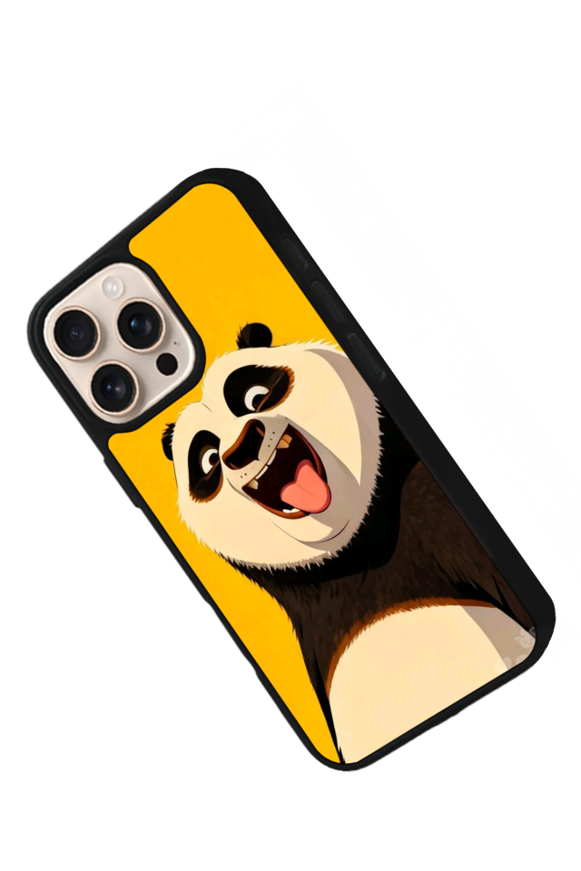iPhone 15 Pro Max Uyumlu Kung Fu Panda Tasarımlı Glossy Premium Kılıf