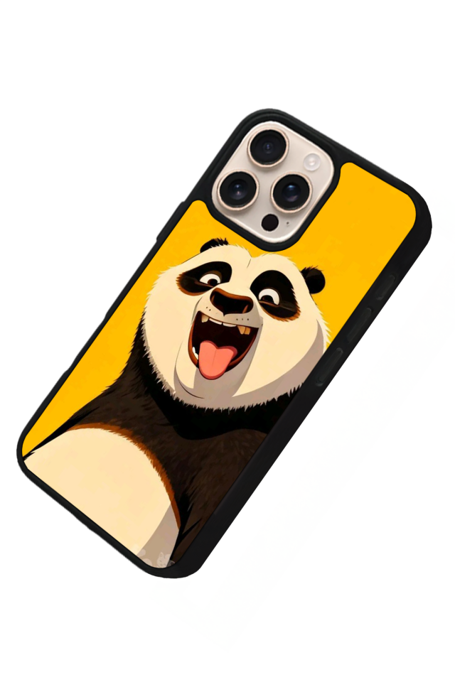 iPhone 15 Pro Max Uyumlu Kung Fu Panda Tasarımlı Glossy Premium Kılıf