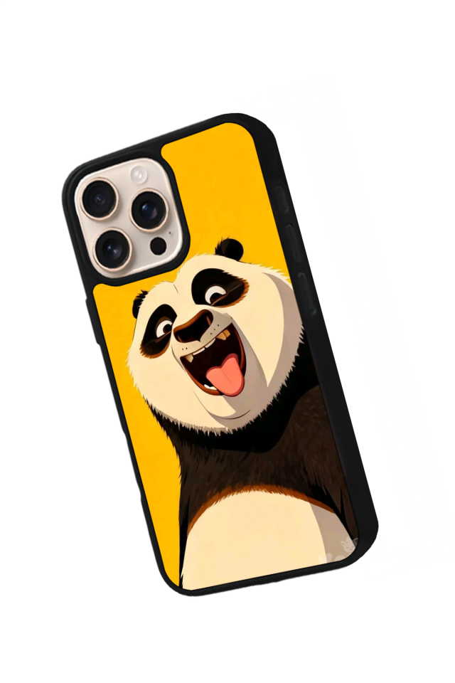 iPhone 15 Pro Max Uyumlu Kung Fu Panda Tasarımlı Glossy Premium Kılıf