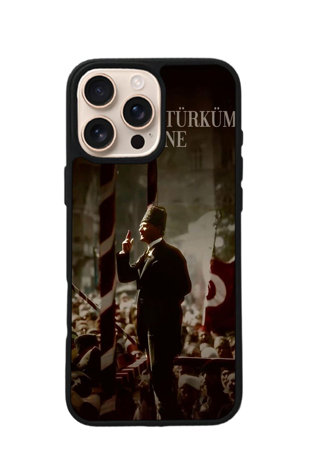 iPhone 16 Pro Uyumlu Mustafa Kemal Ataturk Tasarımlı Glossy Premium Kılıf