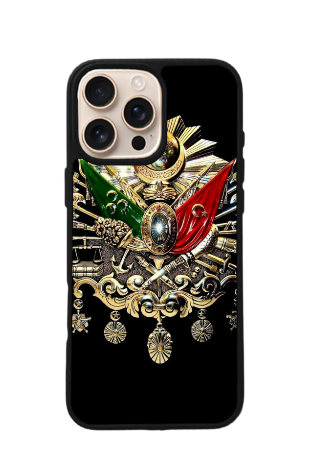 iPhone 15 Pro Max Uyumlu OsmanliTugrasi Tasarımlı Glossy Premium Kılıf