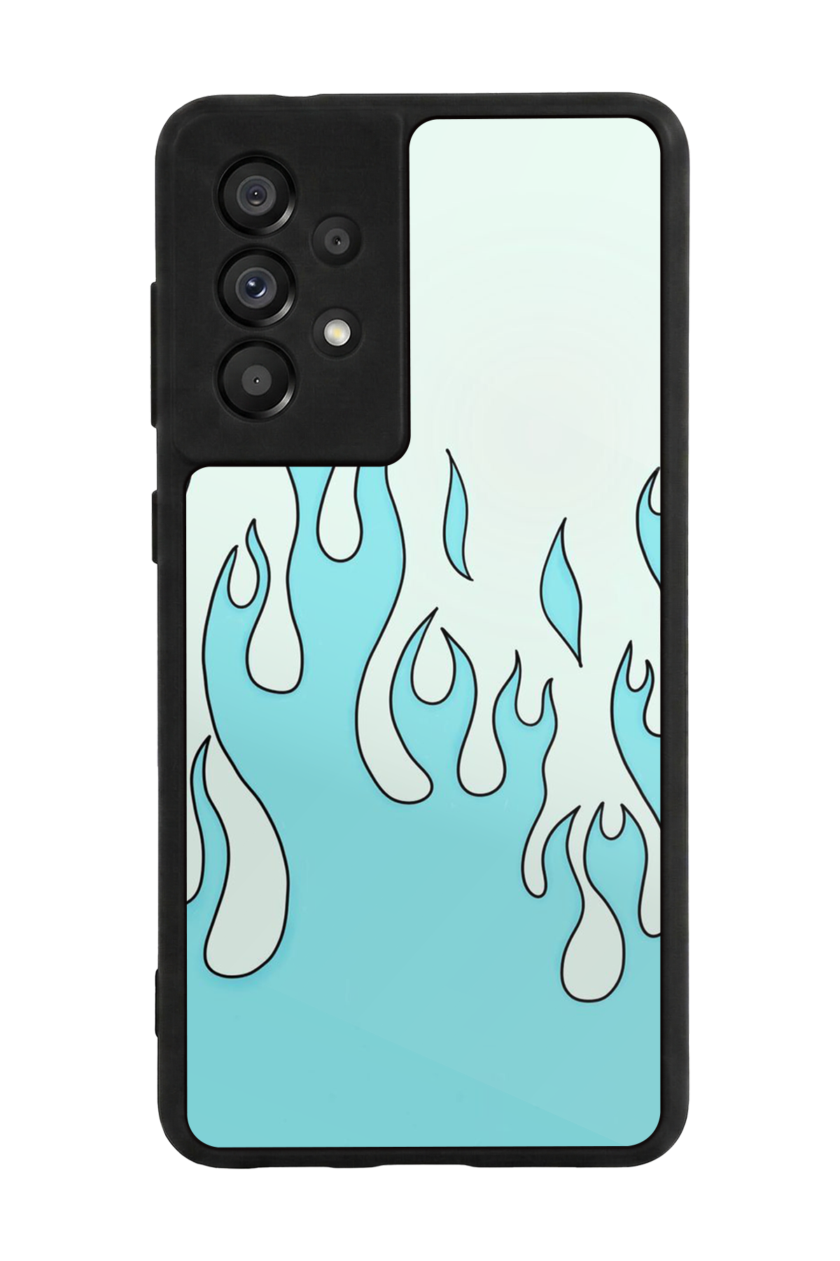 Samsung Galaxy A73 Uyumlu Retro Flame Patterns Tasarımlı Glossy Premium Kılıf