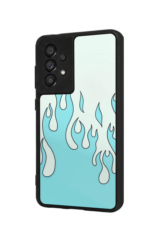 Samsung Galaxy A73 Uyumlu Retro Flame Patterns Tasarımlı Glossy Premium Kılıf