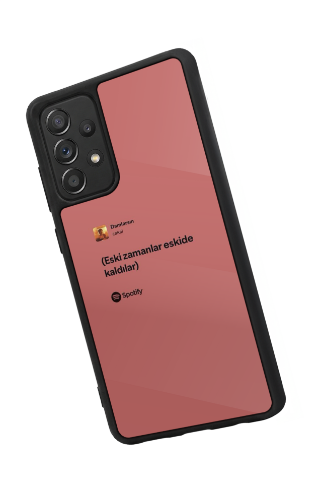 Samsung Galaxy A72 Uyumlu Sarki Sozleri Tasarımlı Glossy Premium Kılıf