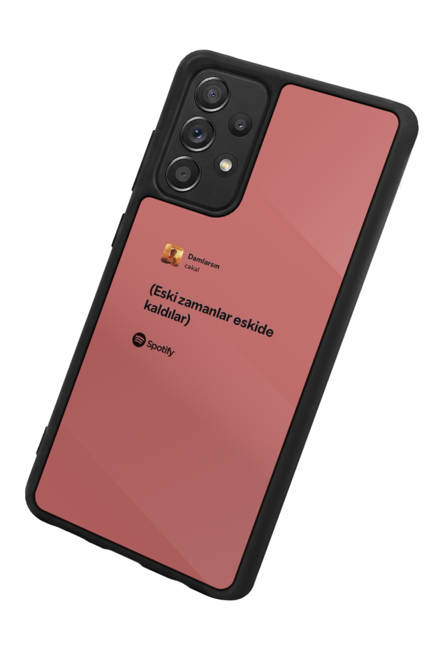 Samsung Galaxy A72 Uyumlu Sarki Sozleri Tasarımlı Glossy Premium Kılıf