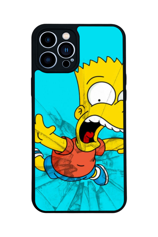 iPhone 13 Pro Max Uyumlu The Simpsons Tasarımlı Glossy Premium Kılıf