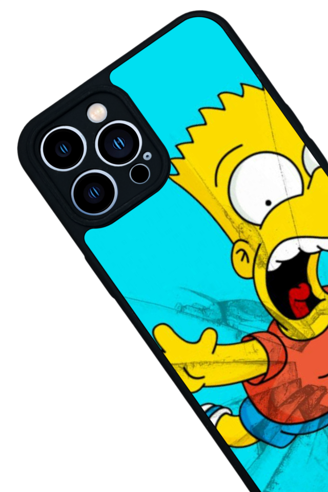iPhone 13 Pro Max Uyumlu The Simpsons Tasarımlı Glossy Premium Kılıf