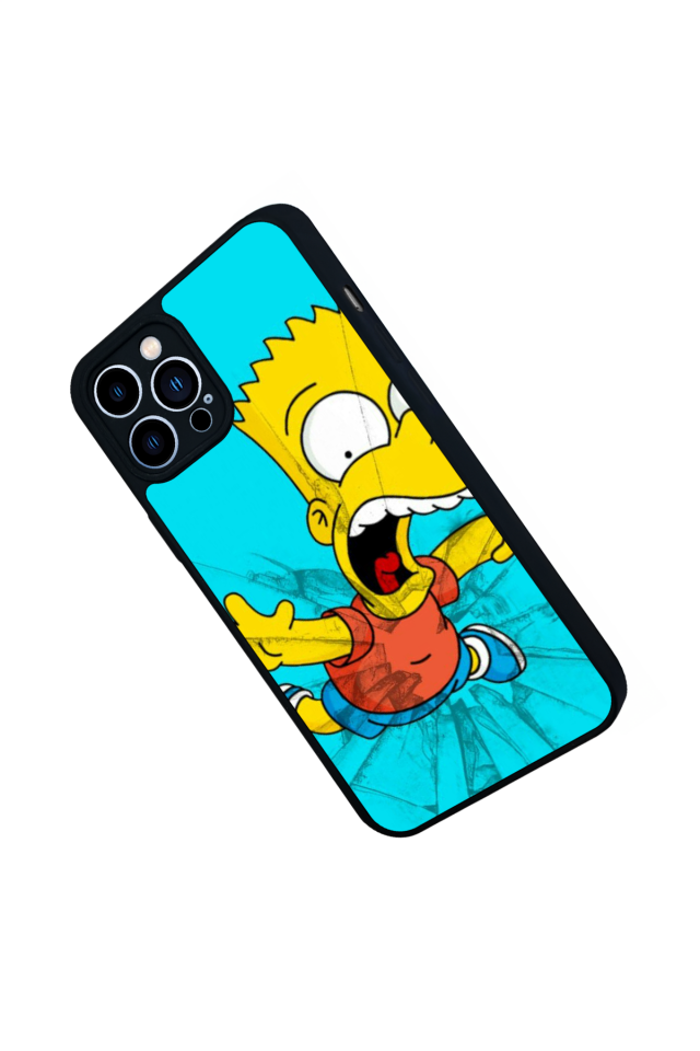 iPhone 13 Pro Max Uyumlu The Simpsons Tasarımlı Glossy Premium Kılıf