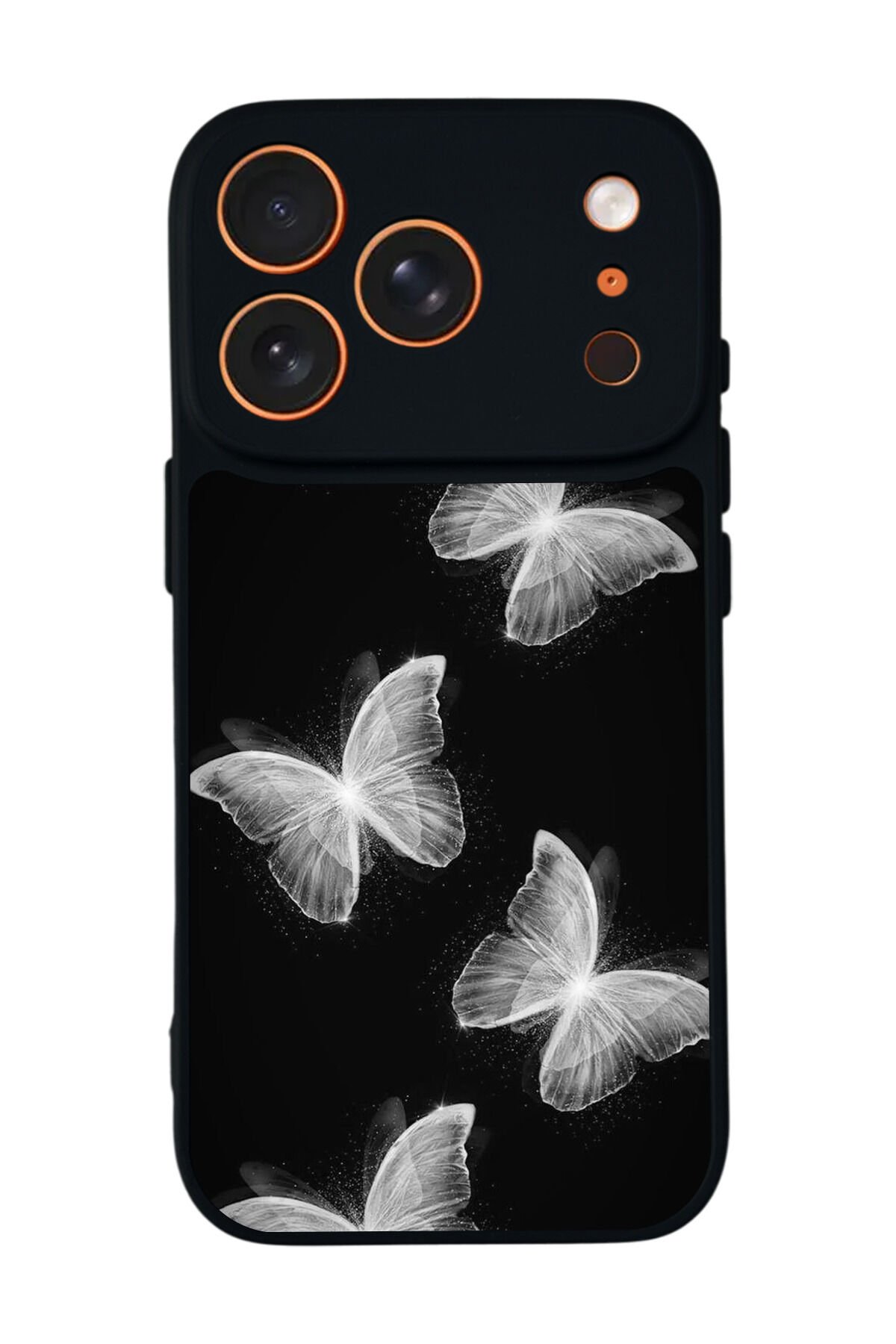 iPhone 17 Pro Max Uyumlu Kelebek Tasarımlı Glossy Premium Kılıf