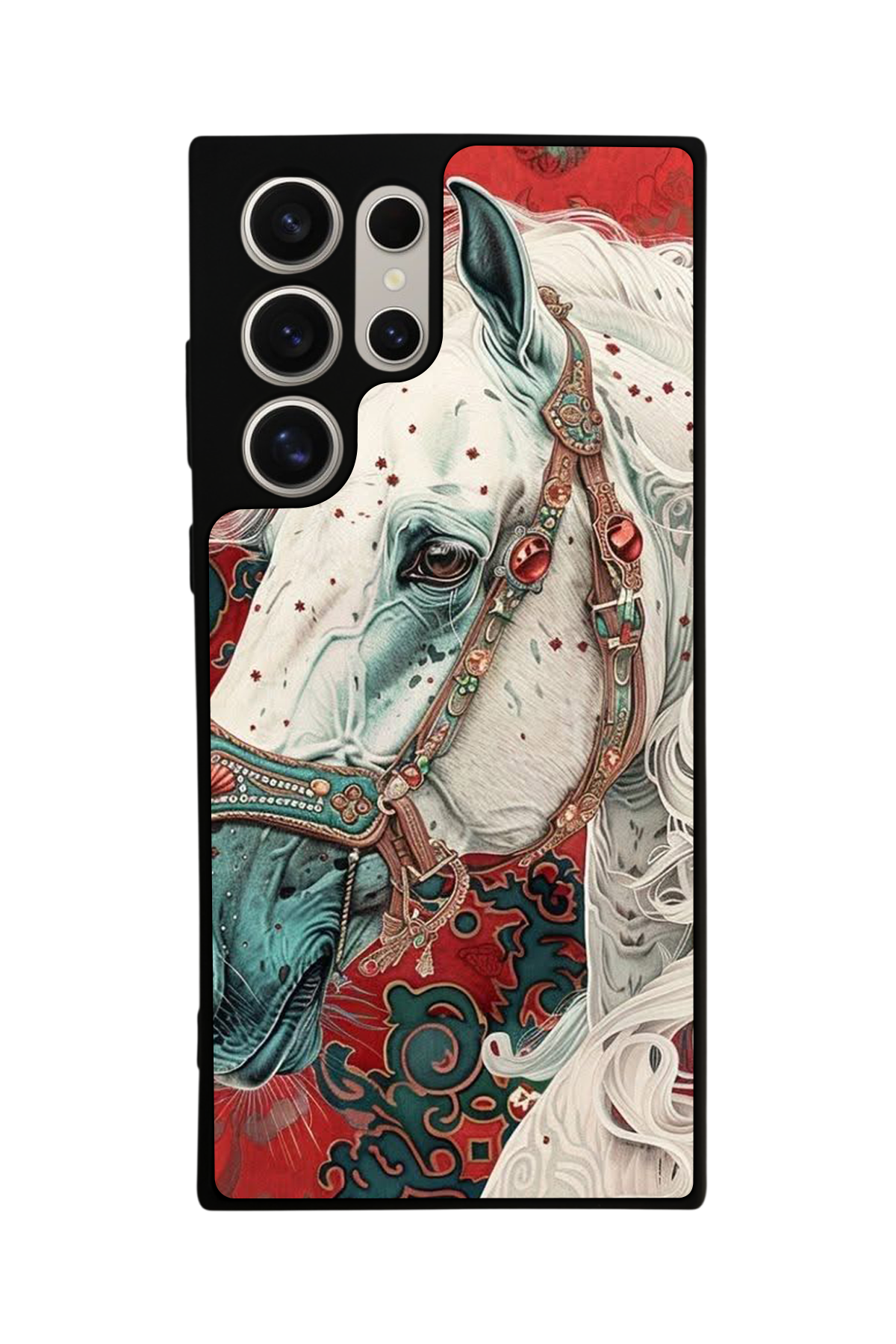 Samsung Galaxy S24 Ultra Uyumlu At Horse Tasarımlı Glossy Premium Kılıf