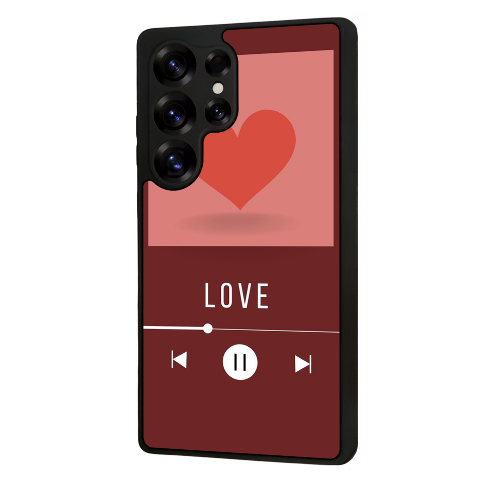Samsung Galaxy S25 Ultra Uyumlu Kalp Love Tasarımlı Glossy Premium Kılıf
