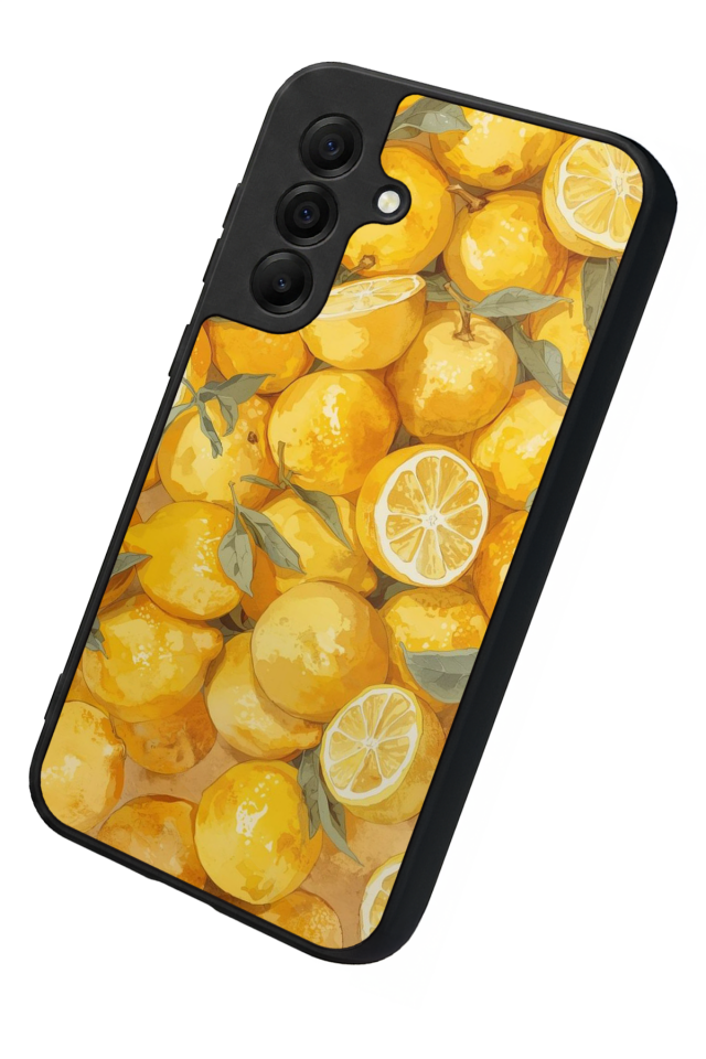 Samsung Galaxy A17 Uyumlu Limon Tasarımlı Glossy Premium Kılıf