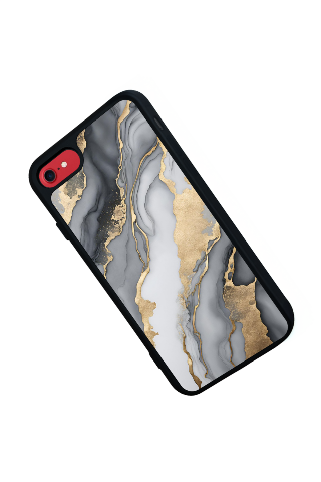 iPhone 8 Uyumlu Mermer Marble Tasarımlı Glossy Premium Kılıf