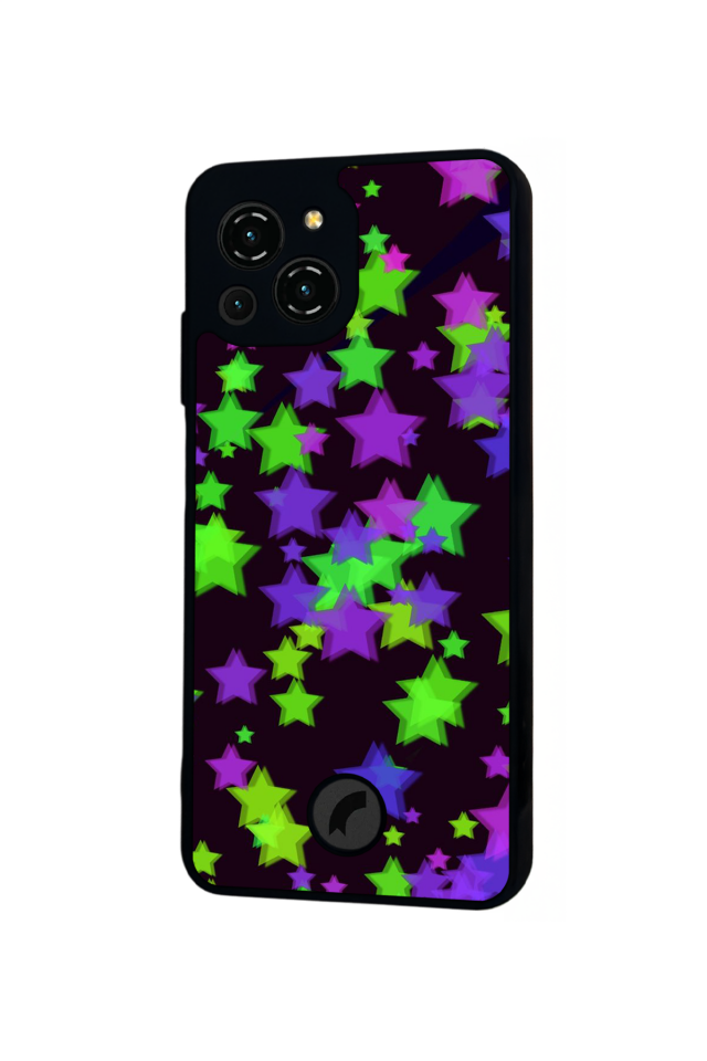 Reeder S23 Pro Max Uyumlu Retro Yildizlar Tasarımlı Glossy Premium Kılıf