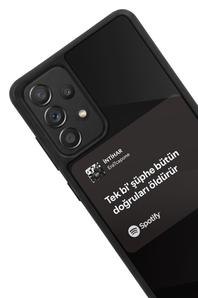 Samsung Galaxy A72 Uyumlu Sarki Sozleri Tasarımlı Glossy Premium Kılıf