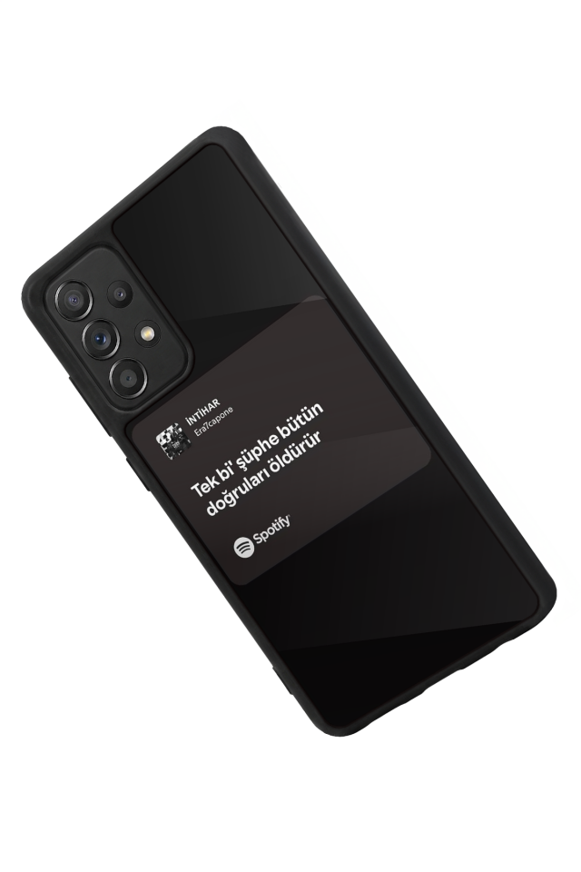 Samsung Galaxy A72 Uyumlu Sarki Sozleri Tasarımlı Glossy Premium Kılıf