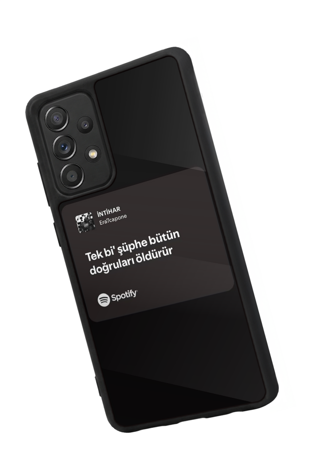 Samsung Galaxy A72 Uyumlu Sarki Sozleri Tasarımlı Glossy Premium Kılıf