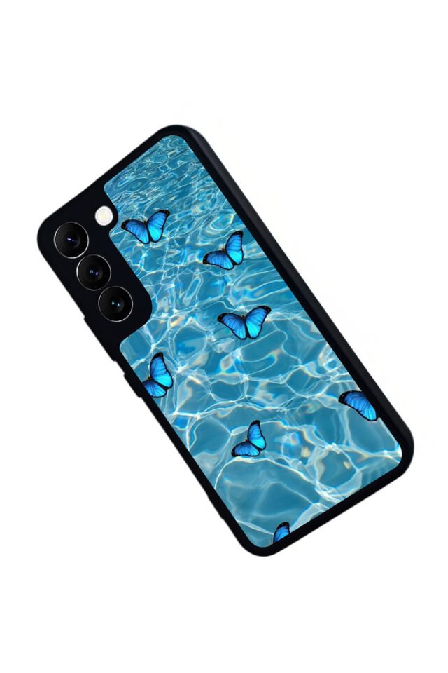 Samsung Galaxy S22 Uyumlu Kelebek Tasarımlı Glossy Premium Kılıf