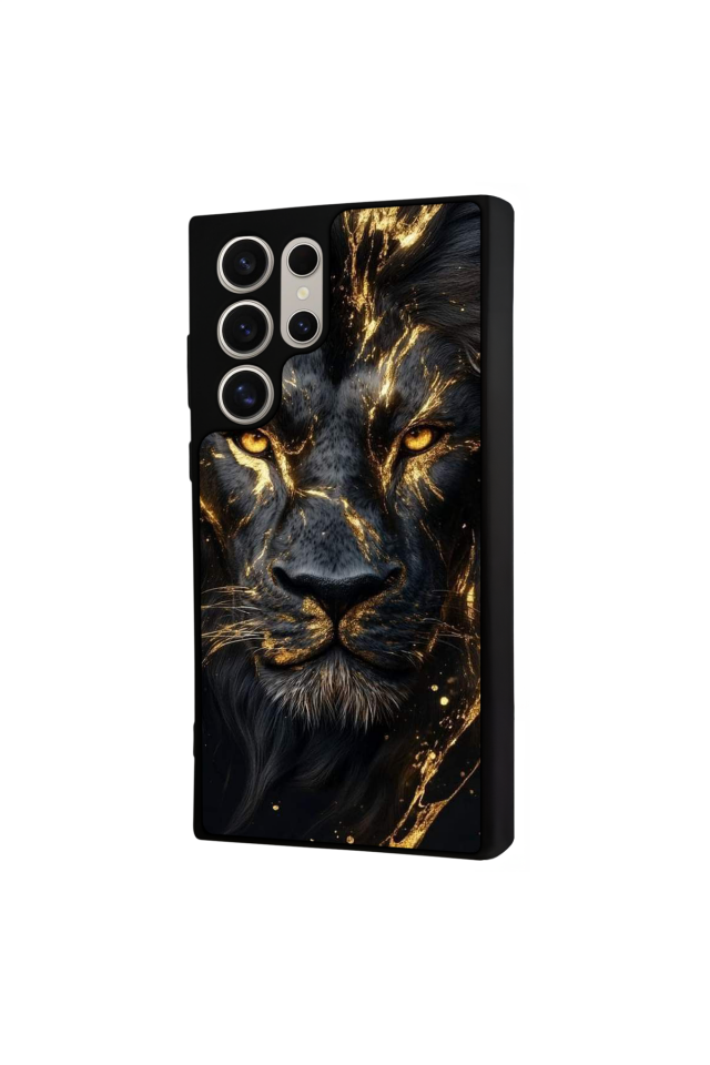 Samsung Galaxy S23 Ultra Uyumlu Aslan Tasarımlı Glossy Premium Kılıf
