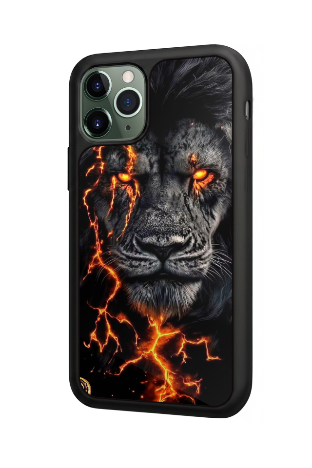 iPhone 11 Pro Uyumlu Aslan Tasarımlı Glossy Premium Kılıf