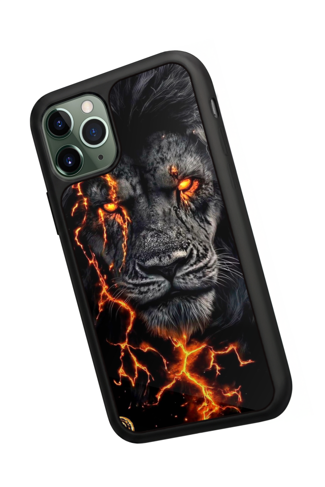 iPhone 11 Pro Uyumlu Aslan Tasarımlı Glossy Premium Kılıf