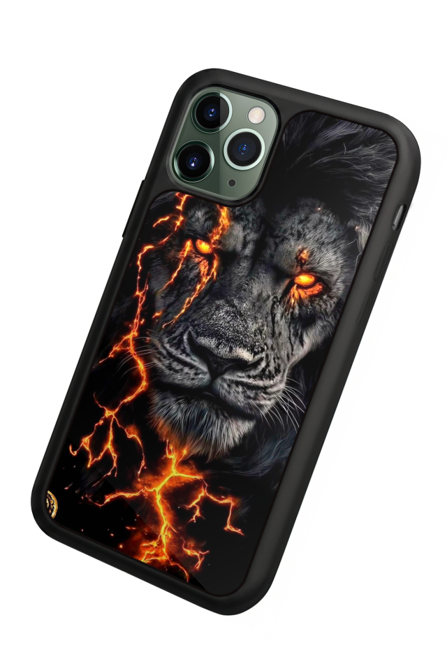 iPhone 11 Pro Uyumlu Aslan Tasarımlı Glossy Premium Kılıf