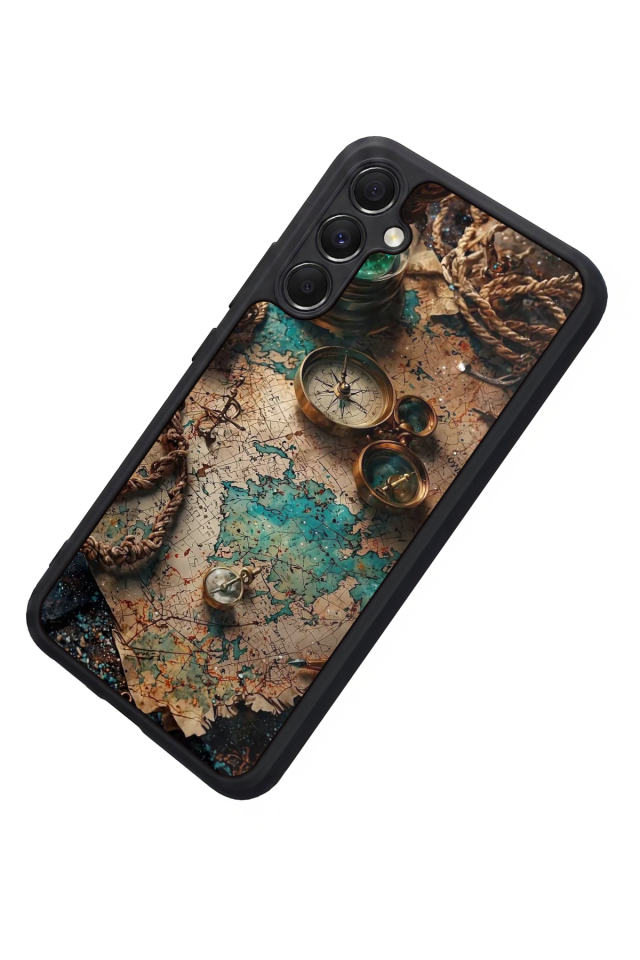 Samsung Galaxy A34 Uyumlu Harita Tasarımlı Glossy Premium Kılıf