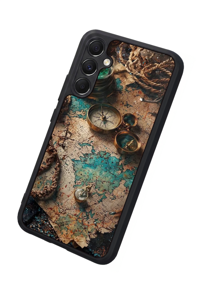 Samsung Galaxy A34 Uyumlu Harita Tasarımlı Glossy Premium Kılıf