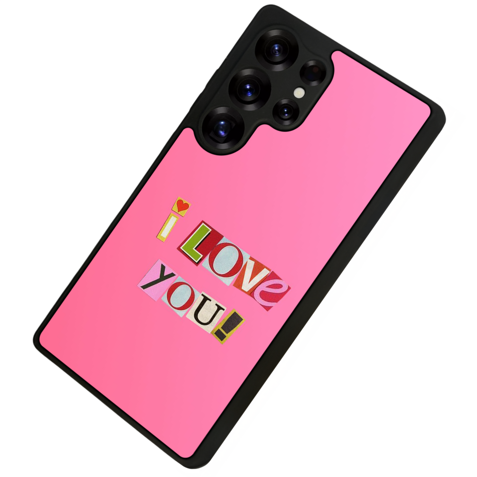 Samsung Galaxy S25 Ultra Uyumlu Kalp Love Tasarımlı Glossy Premium Kılıf