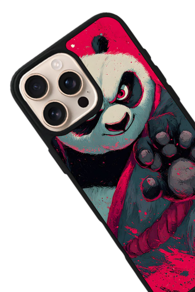 iPhone 15 Pro Max Uyumlu Kung Fu Panda Tasarımlı Glossy Premium Kılıf