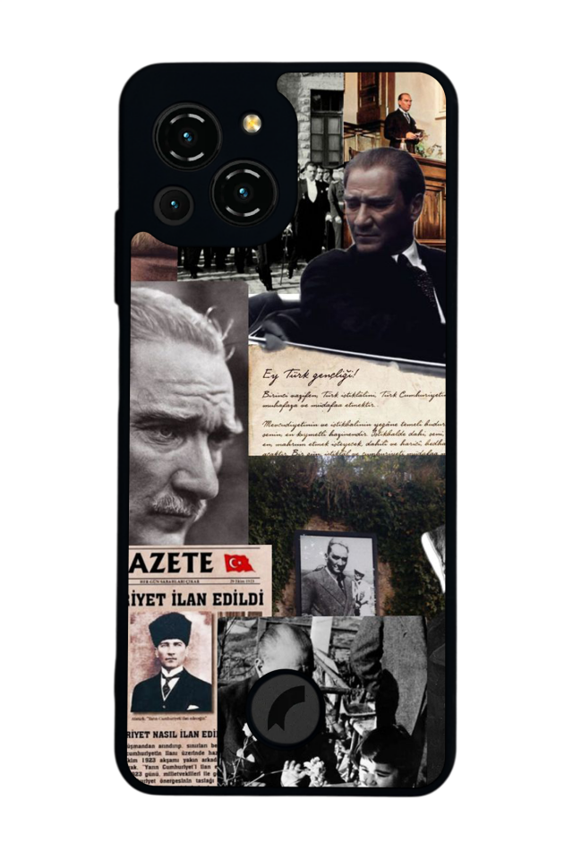 Reeder S23 Pro Max Uyumlu Mustafa Kemal Ataturk Tasarımlı Glossy Premium Kılıf
