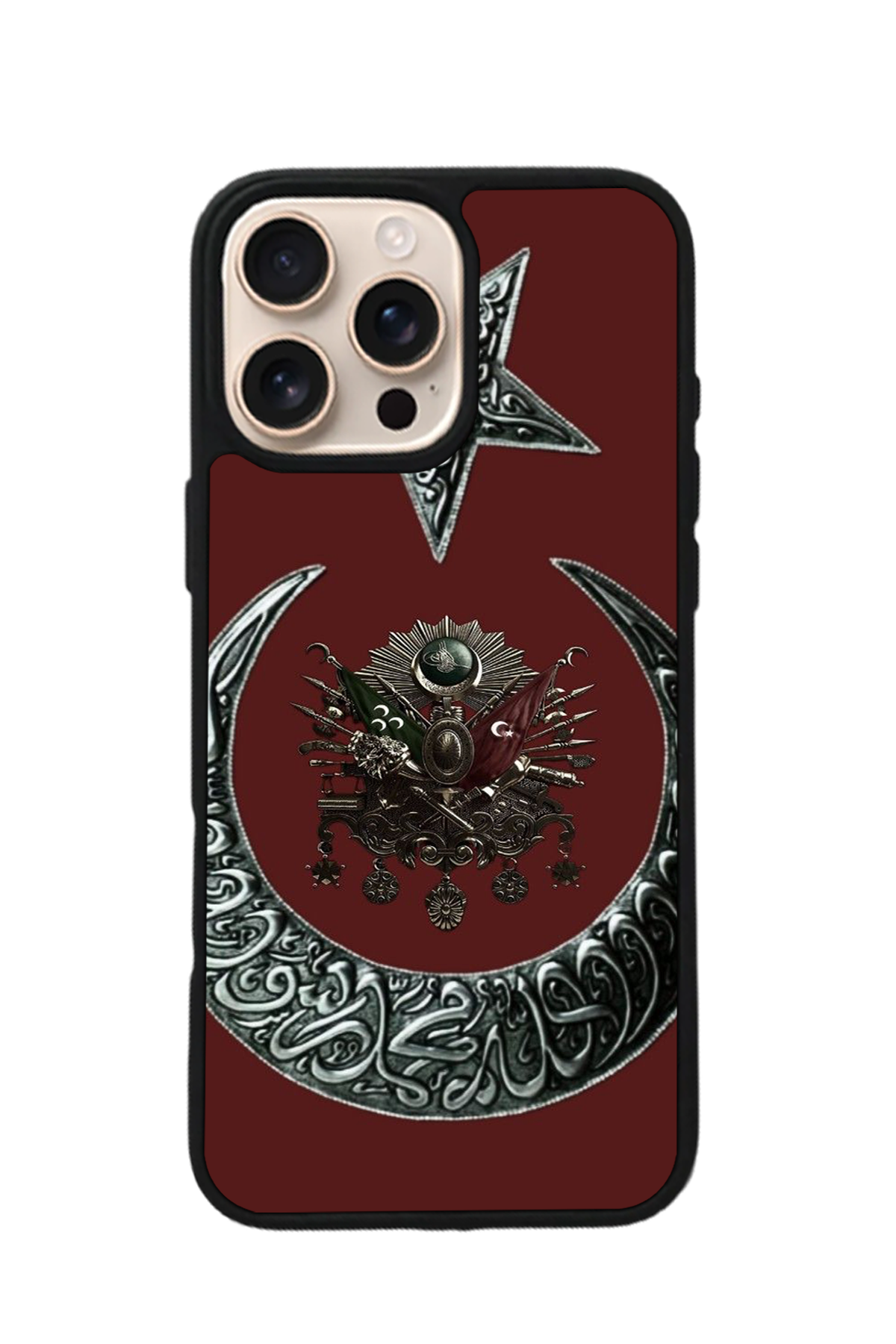 iPhone 15 Pro Max Uyumlu OsmanliTugrasi Tasarımlı Glossy Premium Kılıf