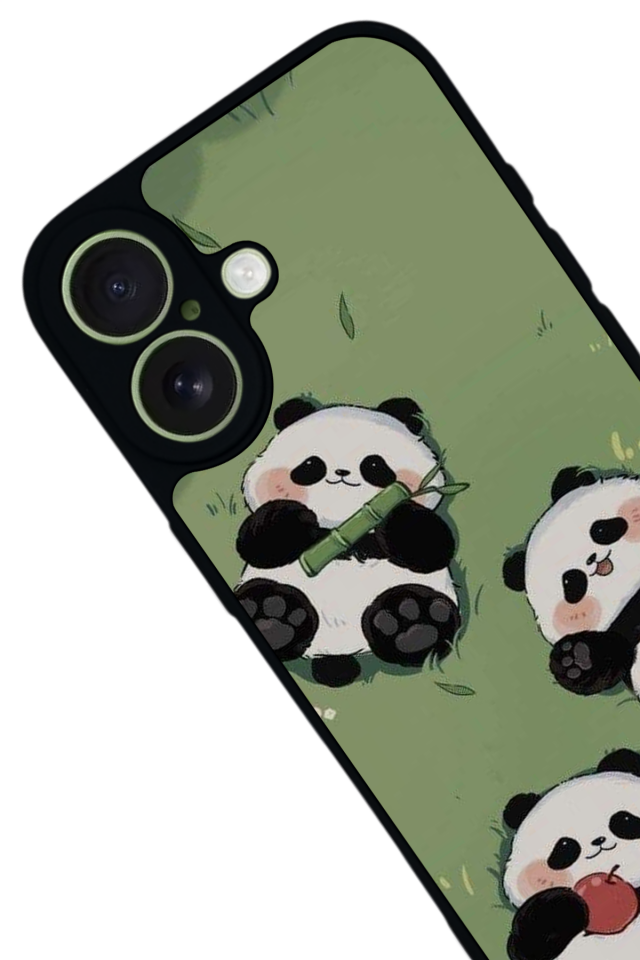 iPhone 17 Uyumlu Panda Tasarımlı Glossy Premium Kılıf