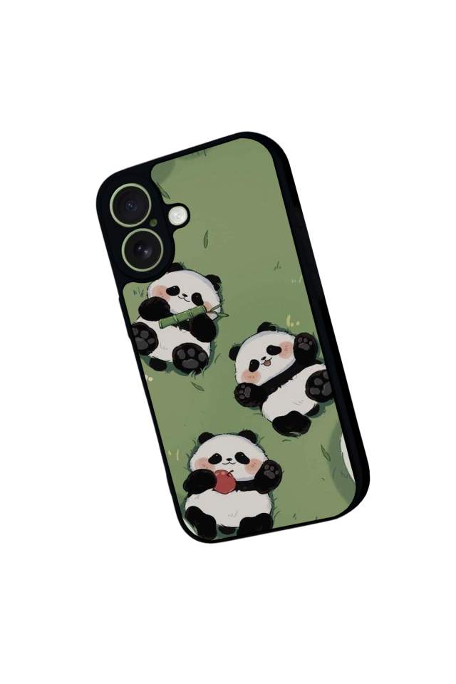 iPhone 17 Uyumlu Panda Tasarımlı Glossy Premium Kılıf