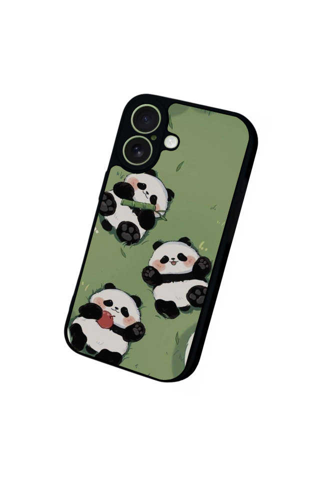 iPhone 17 Uyumlu Panda Tasarımlı Glossy Premium Kılıf